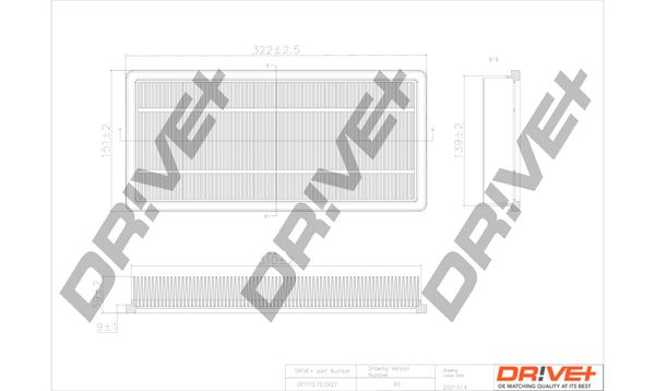 Повітряний фільтр Dr!ve+ DP1110.10.0427