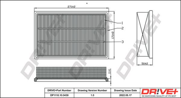 Oro filtras Dr!ve+ DP1110.10.0430