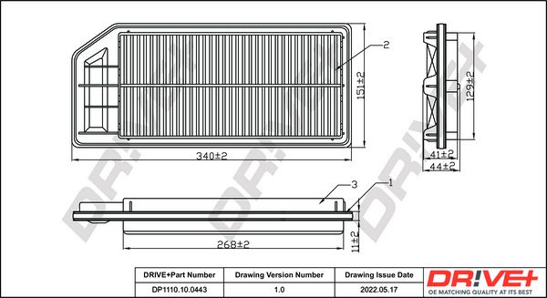 Oro filtras Dr!ve+ DP1110.10.0443