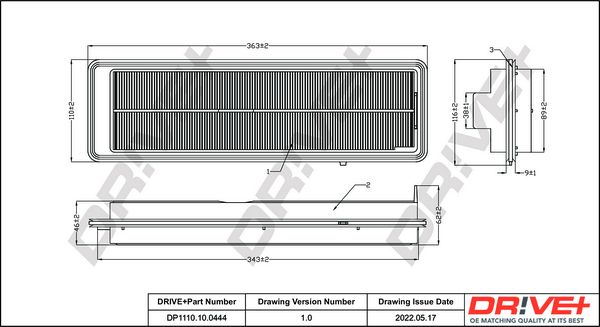 Oro filtras Dr!ve+ DP1110.10.0444