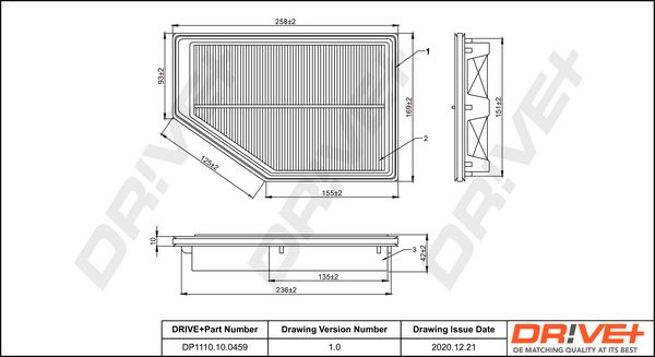 Air Filter Dr!ve+ DP1110.10.0459