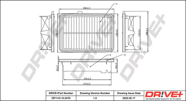 Air Filter Dr!ve+ DP1110.10.0470