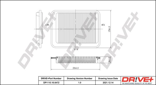 Oro filtras Dr!ve+ DP1110.10.0472