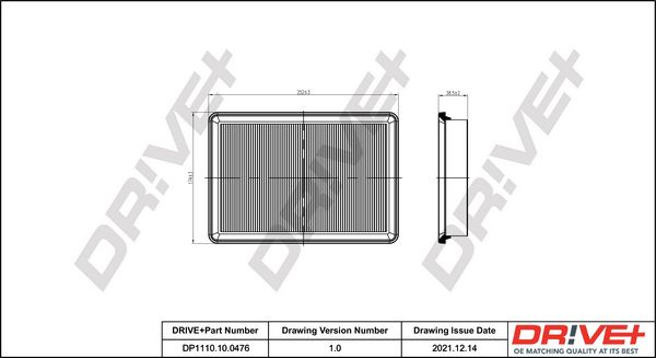 Air Filter Dr!ve+ DP1110.10.0476