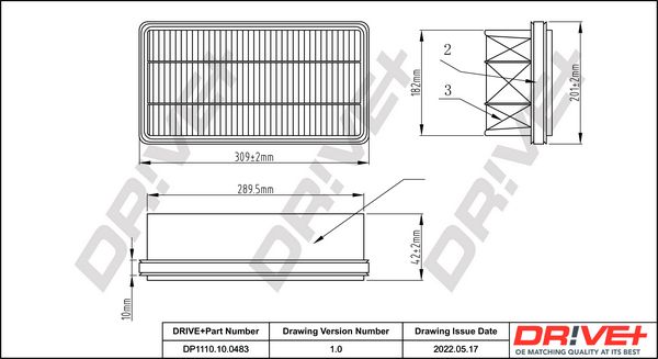 Air Filter Dr!ve+ DP1110.10.0483