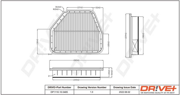 Air Filter Dr!ve+ DP1110.10.0485