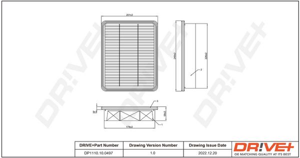 Air Filter Dr!ve+ DP1110.10.0497