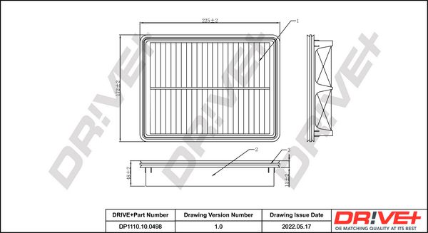 Air Filter Dr!ve+ DP1110.10.0498