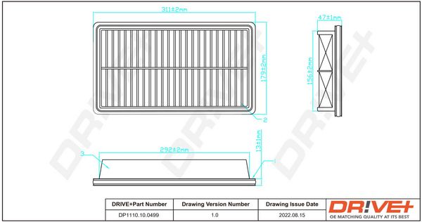 Oro filtras Dr!ve+ DP1110.10.0499