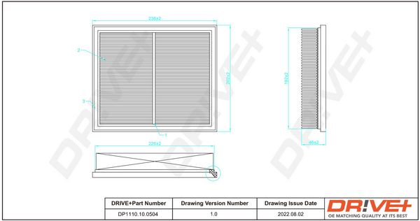 Повітряний фільтр Dr!ve+ DP1110.10.0504