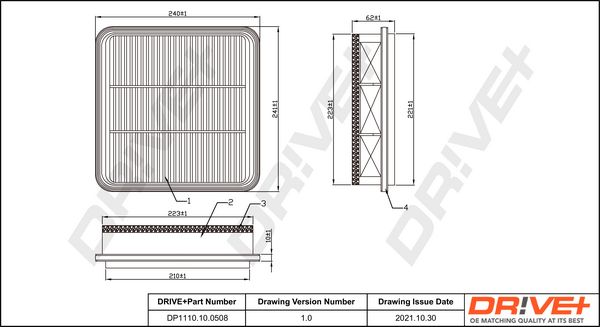 Air Filter Dr!ve+ DP1110.10.0508