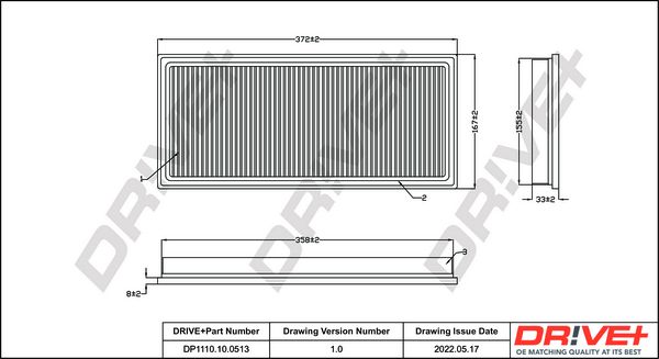 Air Filter Dr!ve+ DP1110.10.0513