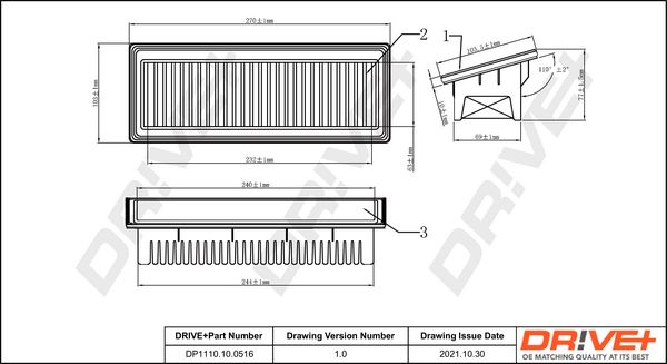 Air Filter Dr!ve+ DP1110.10.0516