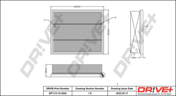 Air Filter Dr!ve+ DP1110.10.0524