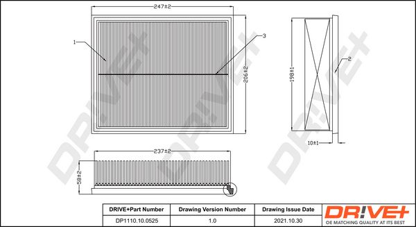 Oro filtras Dr!ve+ DP1110.10.0525