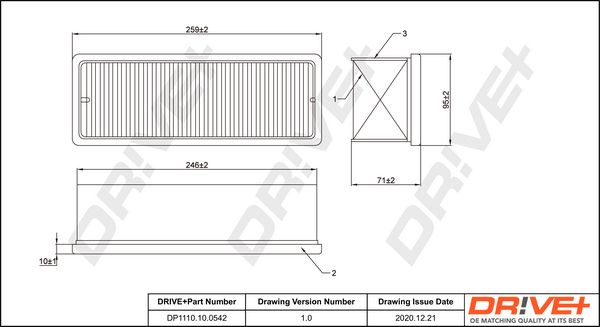 Air Filter Dr!ve+ DP1110.10.0542