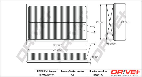 Air Filter Dr!ve+ DP1110.10.0607