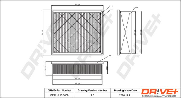 Повітряний фільтр Dr!ve+ DP1110.10.0609
