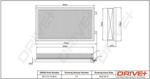 Oro filtras Dr!ve+ DP1110.10.0615