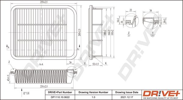 Oro filtras Dr!ve+ DP1110.10.0622