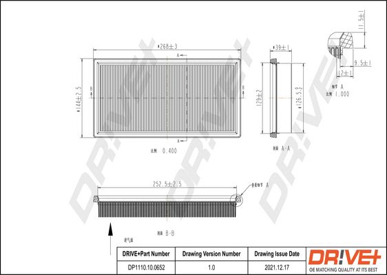 Air Filter Dr!ve+ DP1110.10.0652