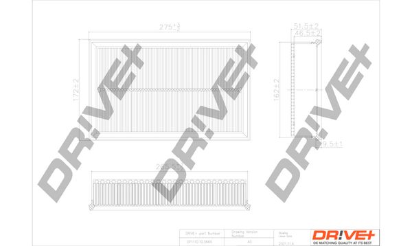 Повітряний фільтр Dr!ve+ DP1110.10.0660