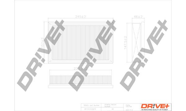 Повітряний фільтр Dr!ve+ DP1110.10.0674