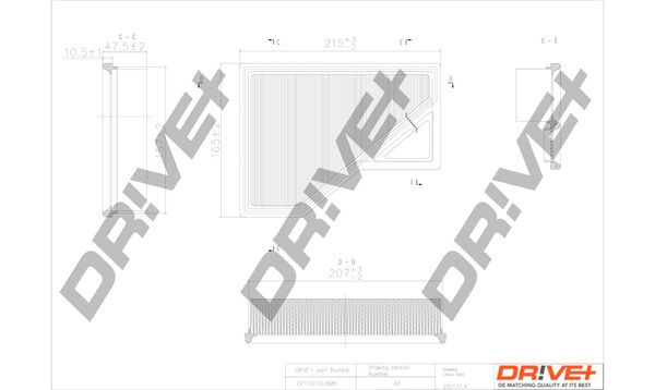 Повітряний фільтр Dr!ve+ DP1110.10.0685