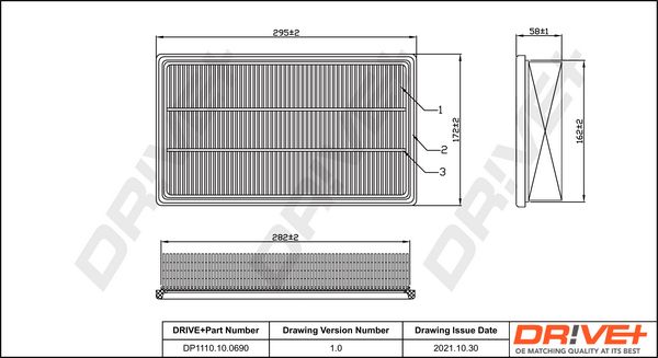 Air Filter Dr!ve+ DP1110.10.0690