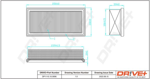 Oro filtras Dr!ve+ DP1110.10.0696