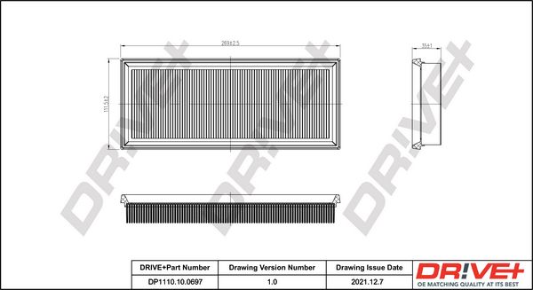 Air Filter Dr!ve+ DP1110.10.0697