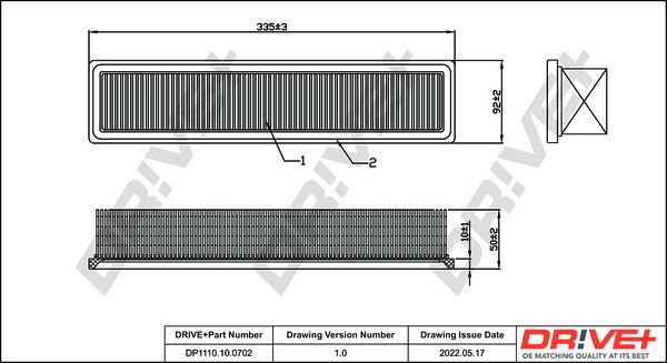 Air Filter Dr!ve+ DP1110.10.0702