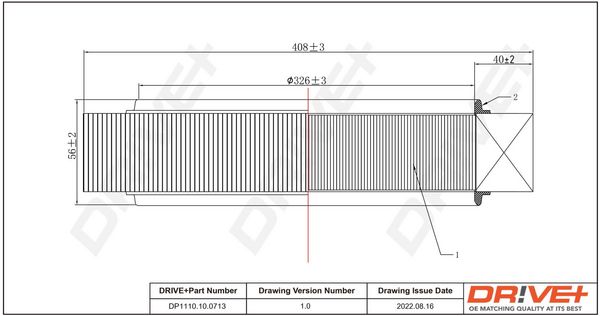 Повітряний фільтр Dr!ve+ DP1110.10.0713