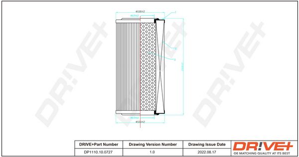 Oro filtras Dr!ve+ DP1110.10.0727