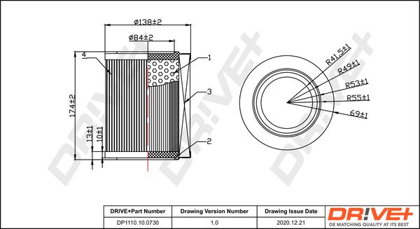 Air Filter Dr!ve+ DP1110.10.0730