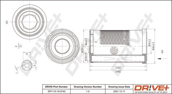 Air Filter Dr!ve+ DP1110.10.0742