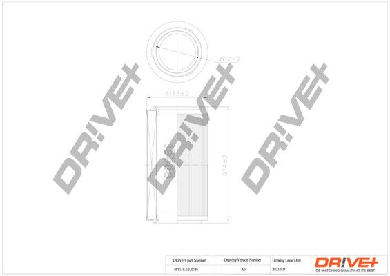 Повітряний фільтр Dr!ve+ DP1110.10.0746