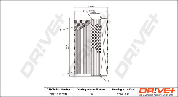 Air Filter Dr!ve+ DP1110.10.0747