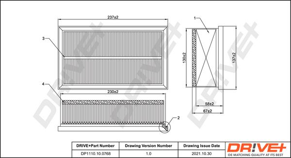 Air Filter Dr!ve+ DP1110.10.0768