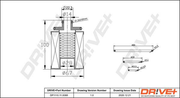 Oil Filter Dr!ve+ DP1110.11.0088