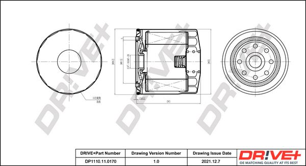 Oil Filter Dr!ve+ DP1110.11.0170