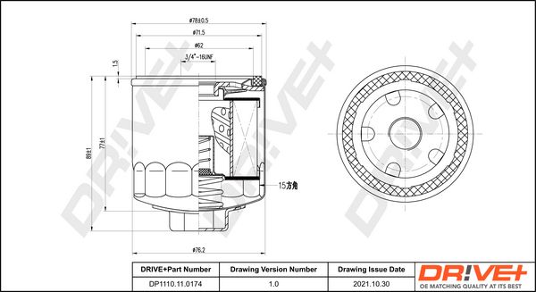 Oil Filter Dr!ve+ DP1110.11.0174