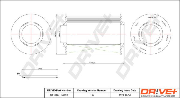 Oil Filter Dr!ve+ DP1110.11.0176