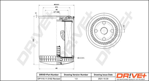 Oil Filter Dr!ve+ DP1110.11.0182