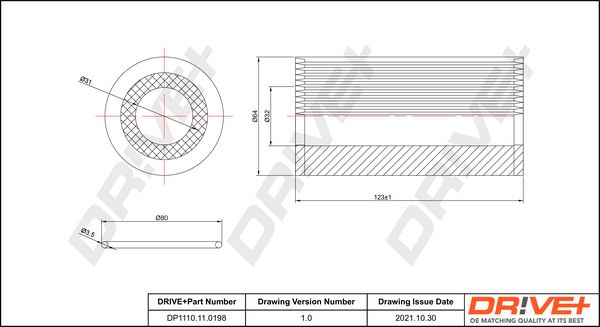 Oil Filter Dr!ve+ DP1110.11.0198