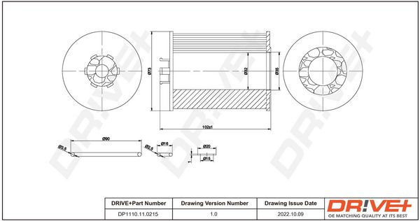 Alyvos filtras Dr!ve+ DP1110.11.0215