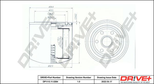 Oil Filter Dr!ve+ DP1110.11.0264