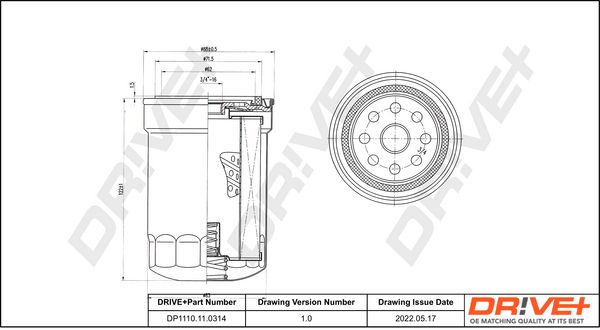 Oil Filter Dr!ve+ DP1110.11.0314