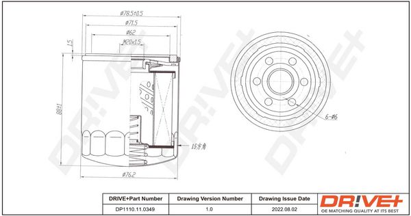 Oil Filter Dr!ve+ DP1110.11.0349