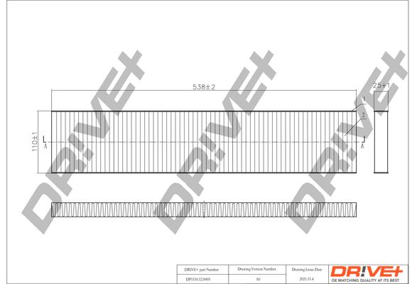 Filter, cabin air Dr!ve+ DP1110.12.0005